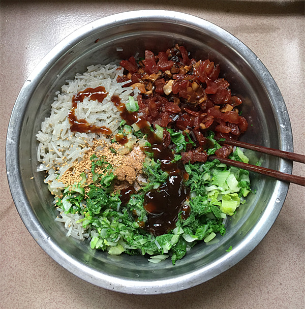 Chinese Cabbage Vermicelli Sausage Package#breakfast# recipe