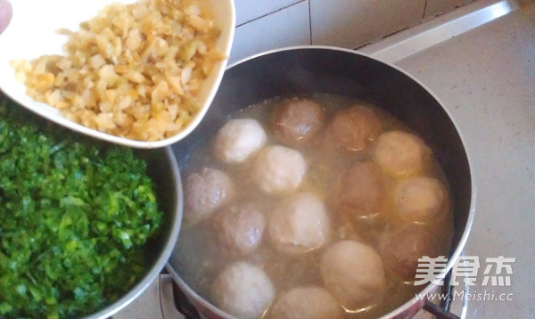 Fresh Green Meatball Soup recipe