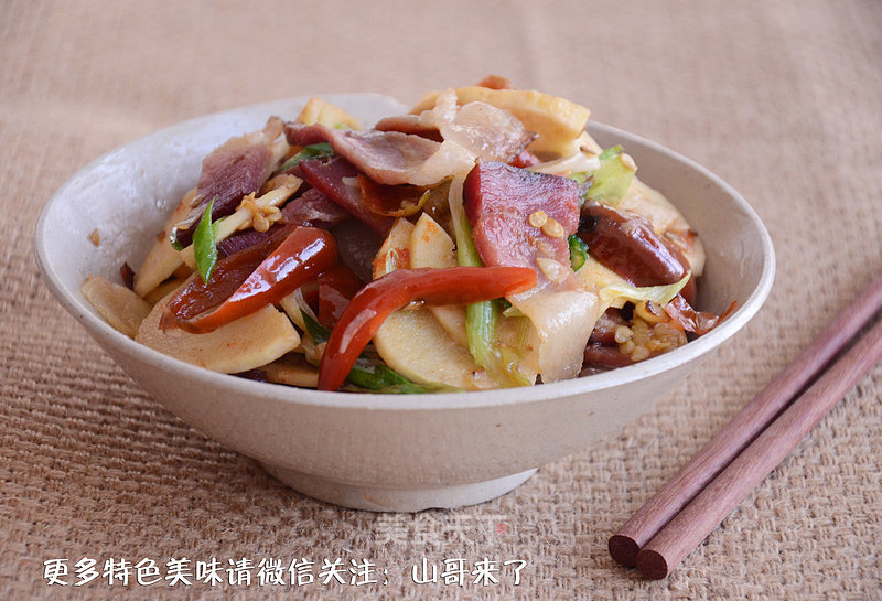 Stir-fried Bacon with Winter Bamboo Shoots ~ Shan Ge is Here for Cooking Class recipe