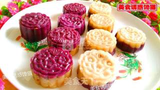 Two-color Purple Sweet Potato Glutinous Rice Cake recipe