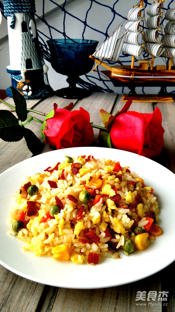 Assorted Bacon and Egg Fried Rice recipe