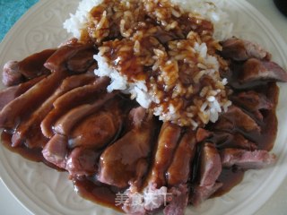 Barbecued Pork Rice with Honey Sauce recipe