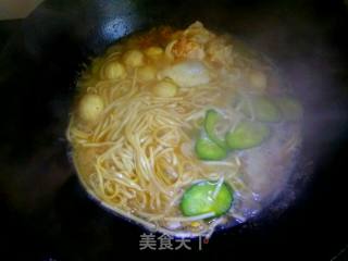 #快手懒人饭#sea Rice Chicken Ball Noodle recipe