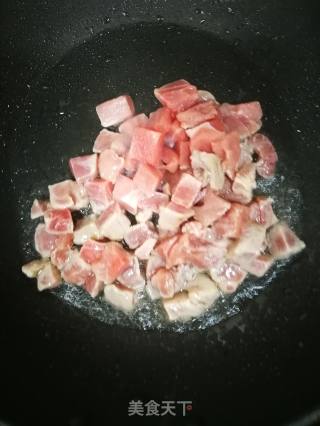 Sauteed Cucumber Diced Pork recipe