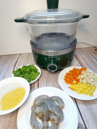 Colorful Shrimp Congee recipe