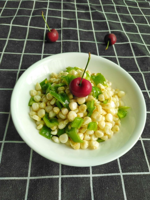 Stir-fried Corn Kernels with Green Peppers recipe