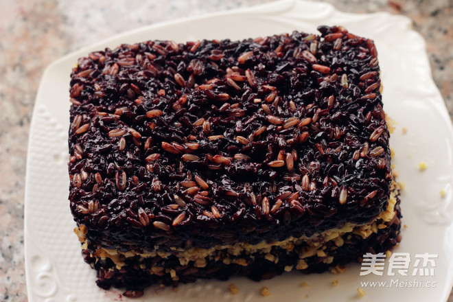 Chestnut Fragrant Black Rice Naked Oatmeal Cake recipe