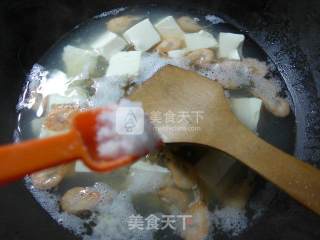 Savoury Shrimp, Snail, Tofu Soup recipe