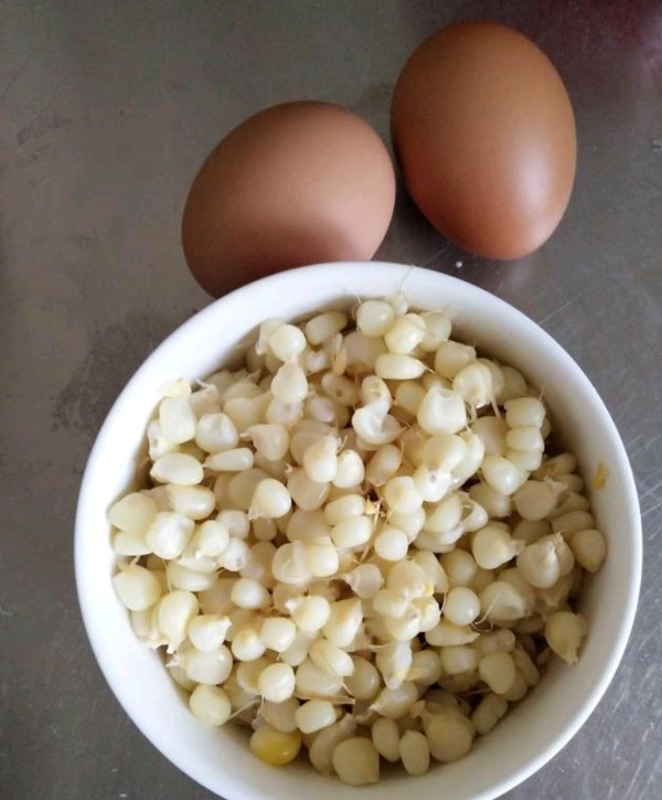 Scrambled Eggs with Waxy Corn recipe