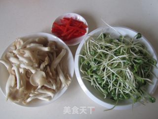 Shimeji Mushroom Fried Bean Sprouts recipe