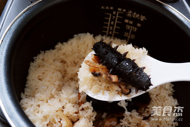 Claypot Rice with Scallion and Sea Cucumber recipe