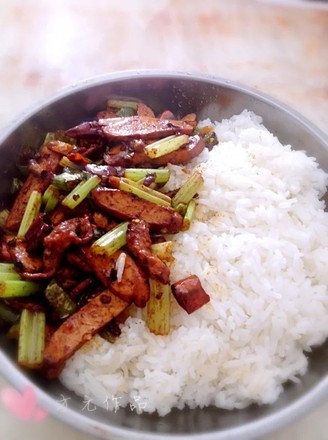 Celery Dry Rice Bowl recipe