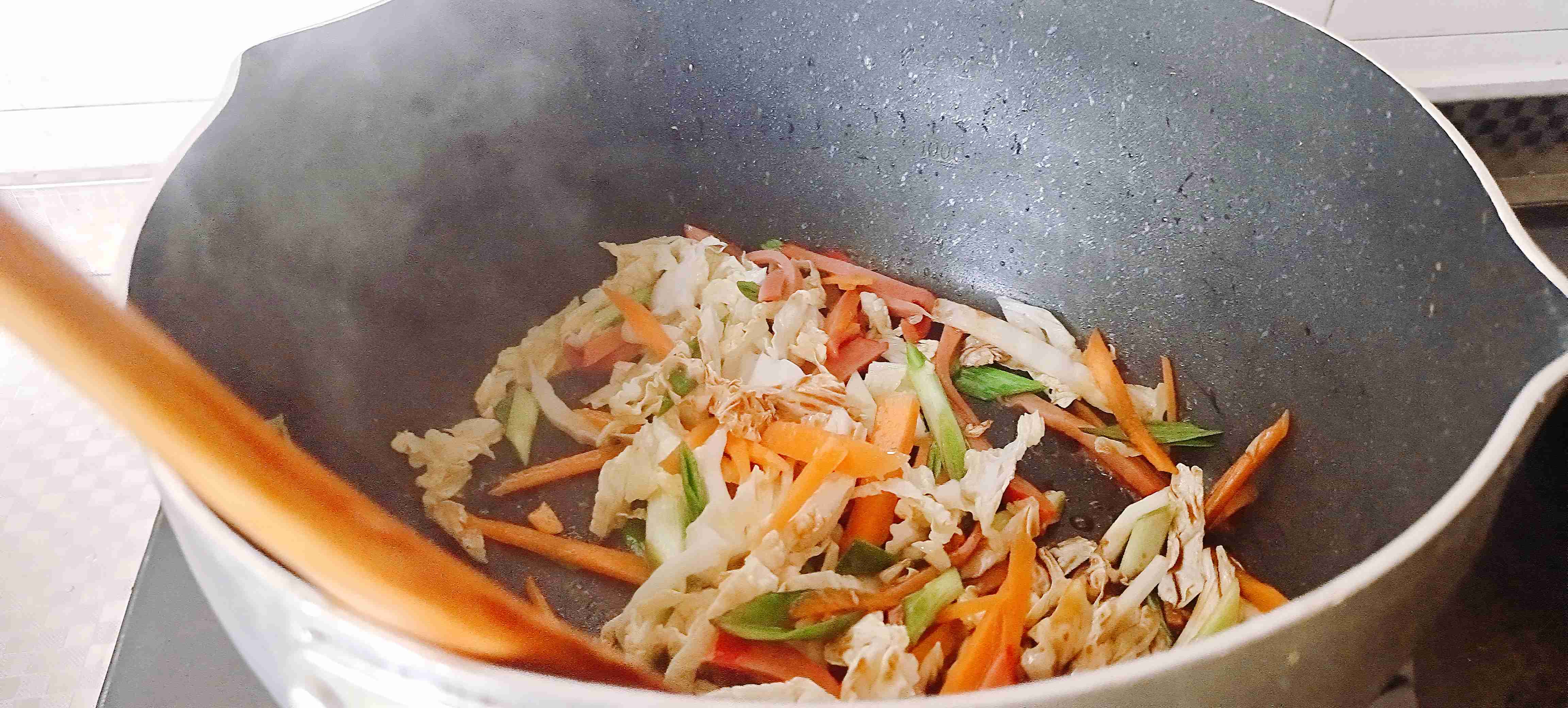 The Best Way to Eat Leftover Biscuits, A Quick and Easy Breakfast...home-made Stir-fry recipe