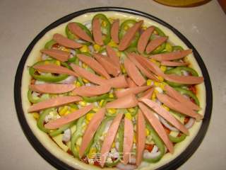 Green Pepper Ham Pizza recipe