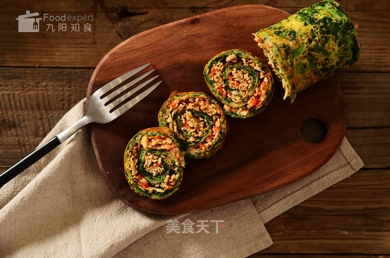 Spinach and Shredded Chicken Egg Rolls-jiu Yang Zhi Shi