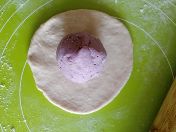 Purple Potato and Taro Mashed Bread recipe