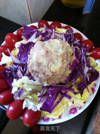 Tuna and Mashed Potato Lettuce Salad-you Can Make A Big-name Salad at Home- recipe