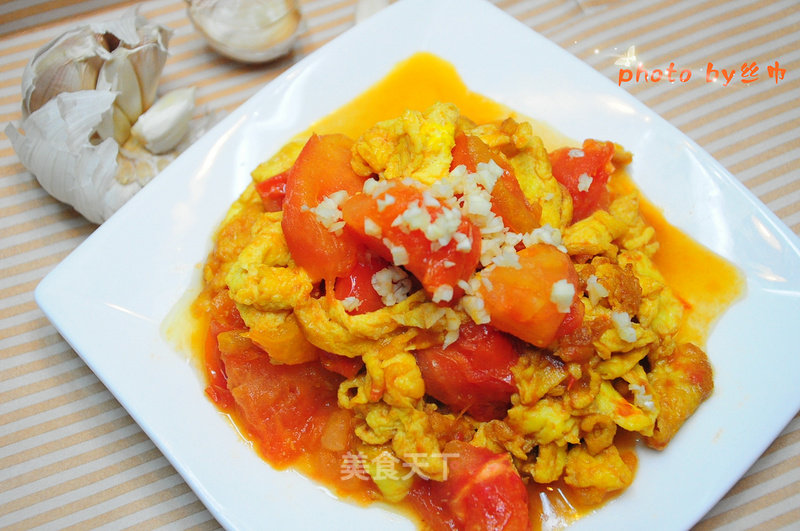 Scrambled Eggs with Tomatoes--with The Method of Cutting Tomatoes without Running Out of Soup and Peeling Them recipe