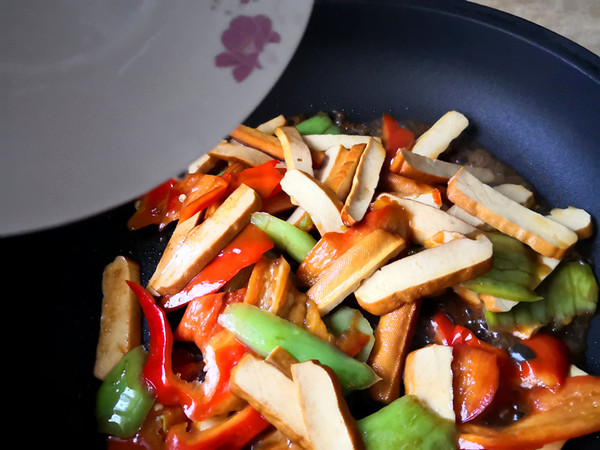 Dried Tofu with Hot Peppers recipe