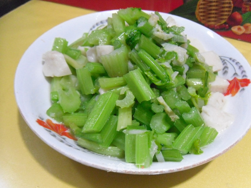 Fried Fish Balls with Celery recipe