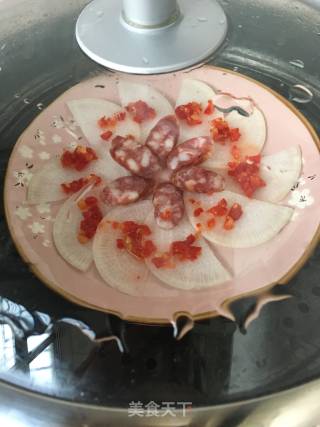 Steamed White Radish with Chinese Sausage recipe