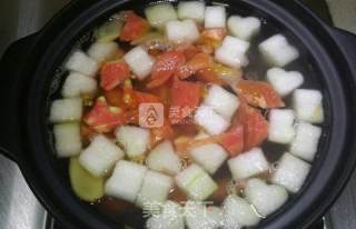 Winter Melon Tomato Egg Dumpling Soup recipe