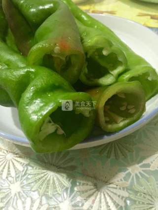 Stuffed Meat with Tiger Skin Peppers recipe
