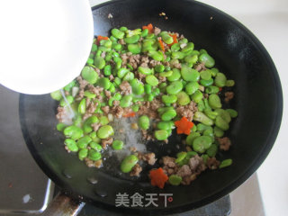 Stir-fried Broad Bean Rice with Minced Meat recipe