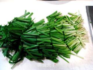"stir-fried Green Shrimp with Leek" recipe