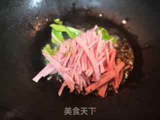 Stir-fried Ham with Carrot and Celery recipe