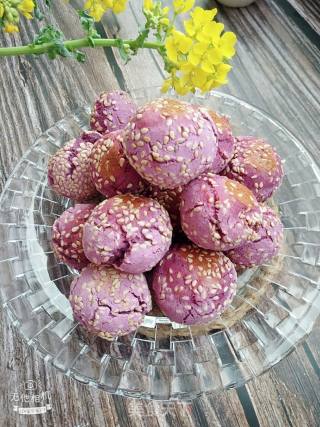 Roasted Purple Sweet Potato Oatmeal Balls recipe