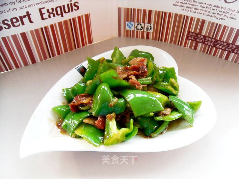 Stir-fried Green Peppers with Bacon recipe