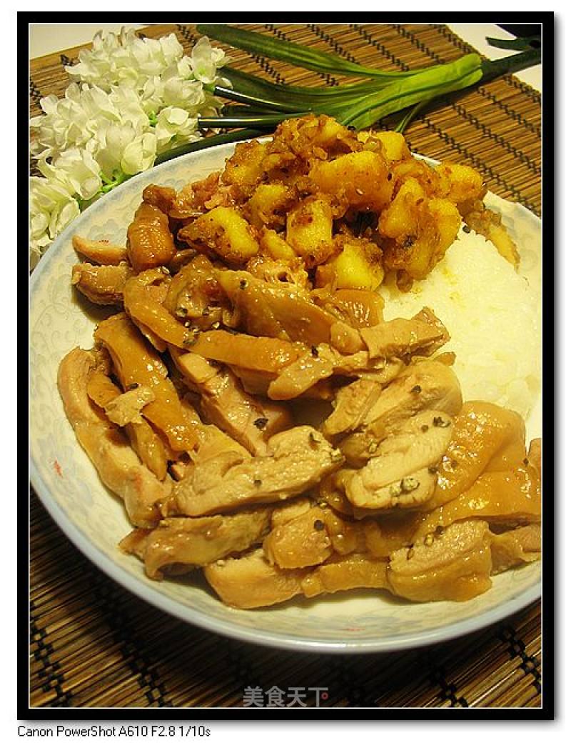[dahida Barbecue Sauce Trial Report] Simple, Assured, and Juicy Chicken Thigh Rice is Here~~ recipe