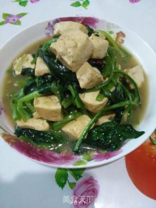 Jade White Jade~spinach and Lamb Soup Stewed Tofu recipe