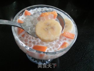 Sweet and Delicious Papaya Banana Sago recipe