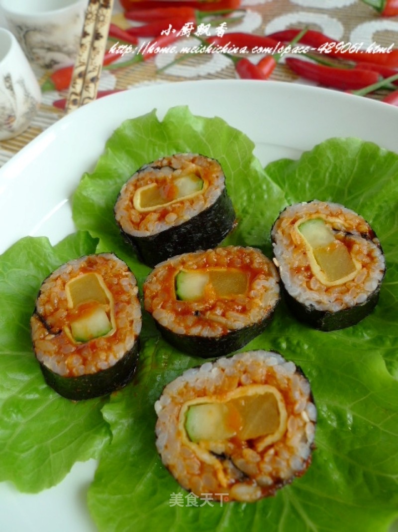 【flower Sushi】----korean Spicy Sauce Sushi recipe