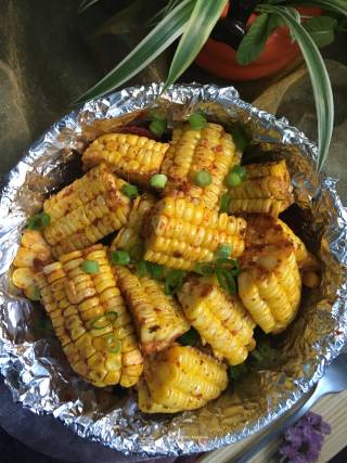 Grilled Corn with Sauce recipe