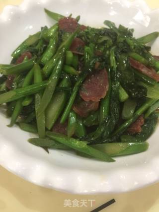 Stir-fried Sausage with Chinese Kale recipe