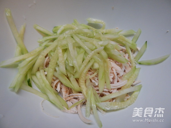 Shredded Chicken with Cucumber Salad recipe