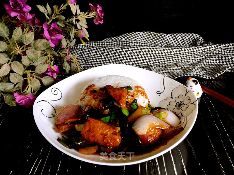 #信之美五常大米试吃#sauce Fried Pork Liver Rice Topped recipe