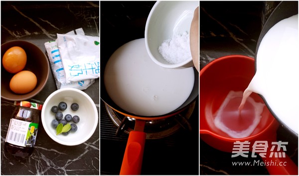 Blueberry Double Skin Milk recipe