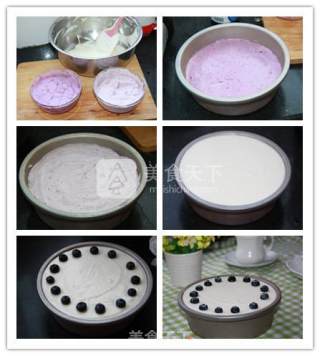 Blueberry Gradient Frozen Cheesecake recipe