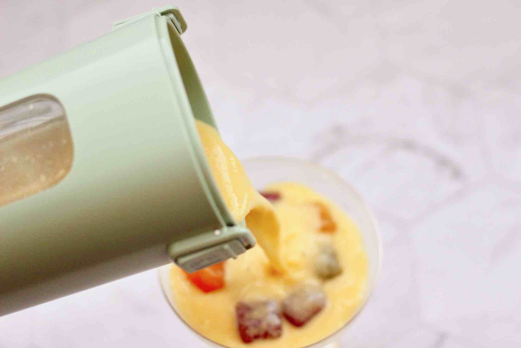 Colorful Round Orange Coconut Milkshake recipe