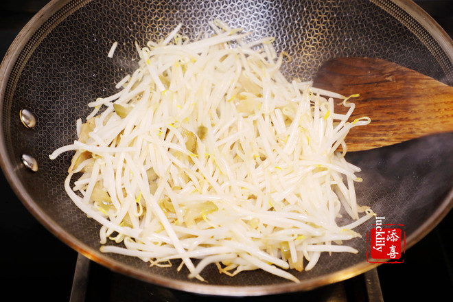 [tianxi’s Kitchen] Fried Mustard and Bean Sprouts recipe