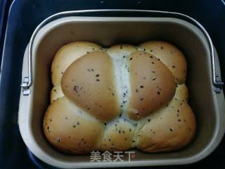 #饼机#black Sesame Bean Paste Bread recipe