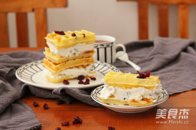 Cranberry Cream Waffles recipe