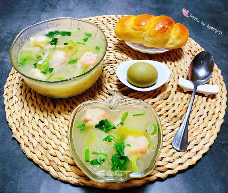 Shrimp, Winter Melon and Mushroom Soup recipe