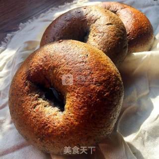 #aca烤培明星大赛#black Sesame Whole Wheat Bagels recipe