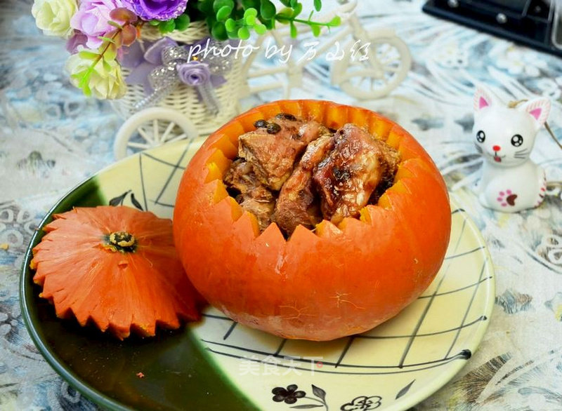 Steamed Gourd with Black Bean Pork Ribs recipe