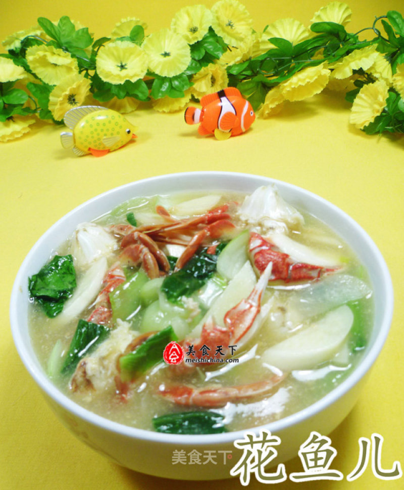 Chinese Cabbage and White Flower Crab Soup recipe